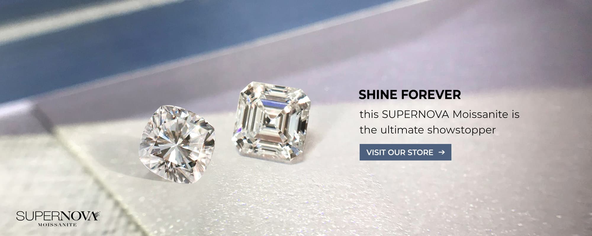 Supernova moissanite at Marks jewelry co